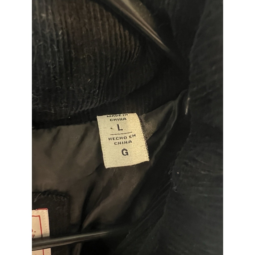 Corduroy Puffer Jacket Levis Women's Size L Insulated Coat - Picture 5 of 10